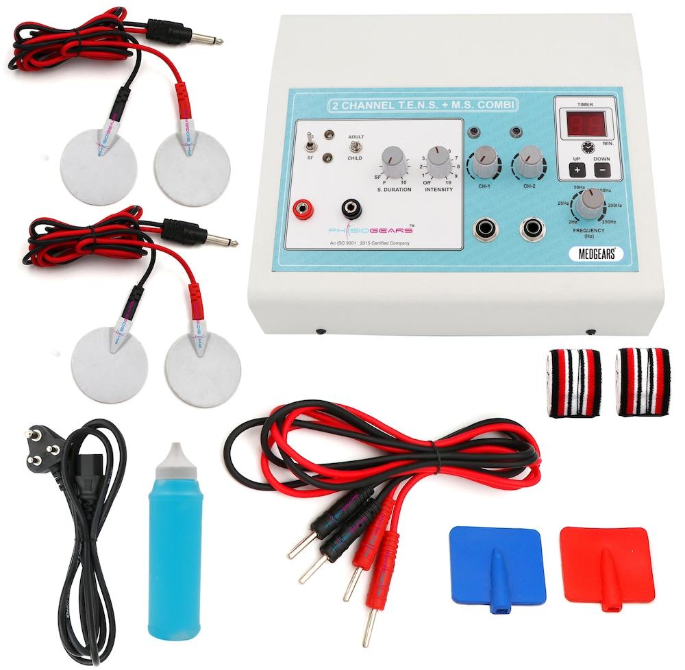 2-Channel TENS + MS Combo Machine – Professional Electrotherapy System