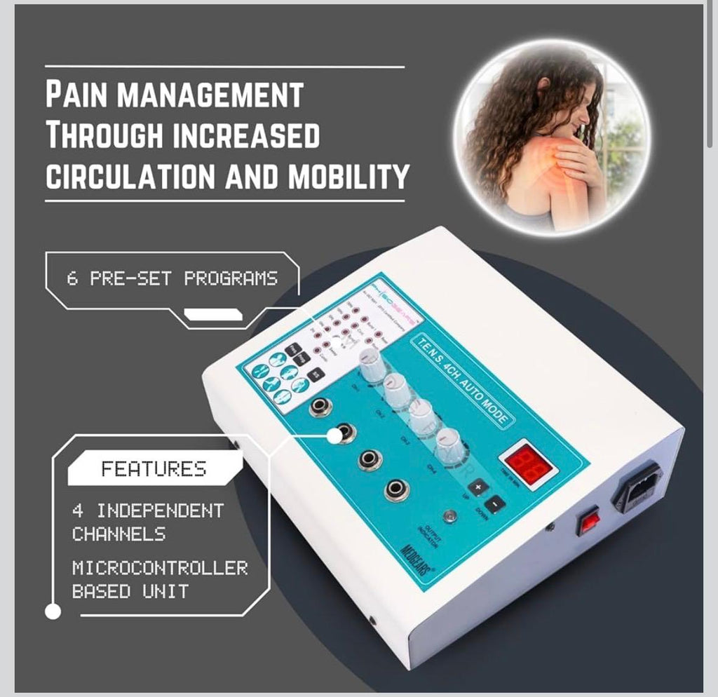 2-Channel TENS + MS Combo Machine – Professional Electrotherapy System
